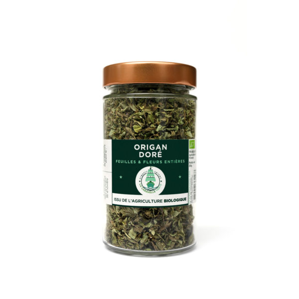 Bocal en verre Origan doré BIO