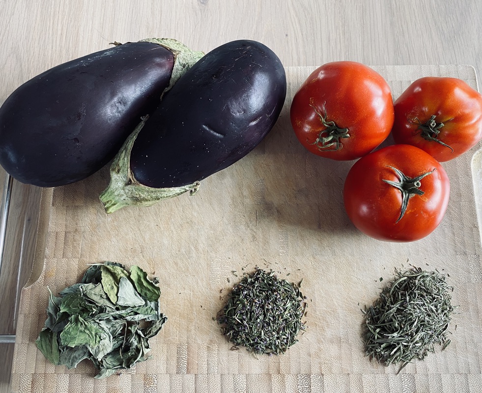 Gratin Tomates Aubergines - Mozzarella - Herbes - La Caravelle Verte