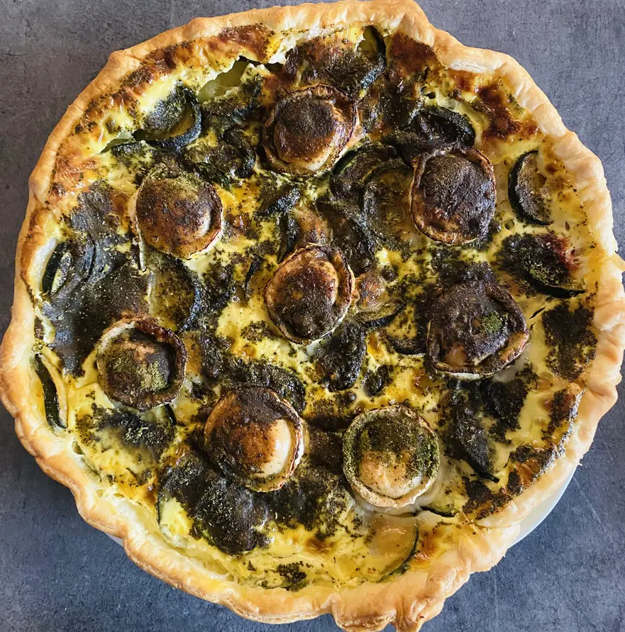 Tarte courgette chèvre - Origan basilic