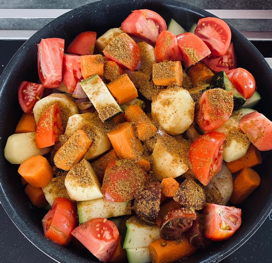 Tajine de poulet aux légumes La Caravelle Verte