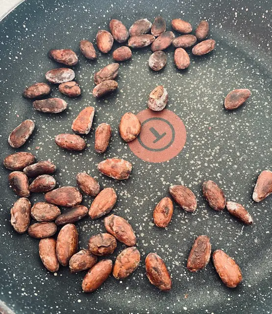 Torréfaction des fèves de cacao