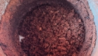 Fèves de cacao réduites en poudre