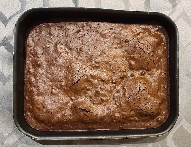 Gateau chocolat citron gingembre sorti du four