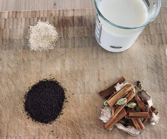 Ingrédients du thé chai massala