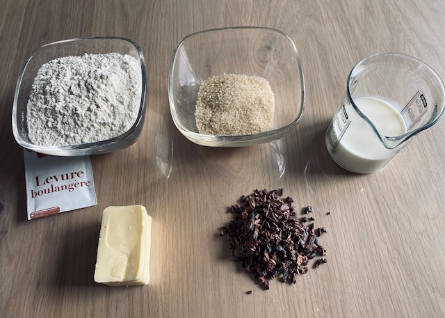 Ingrédients pour les Biscuits moelleux aux éclats fèves de cacao
