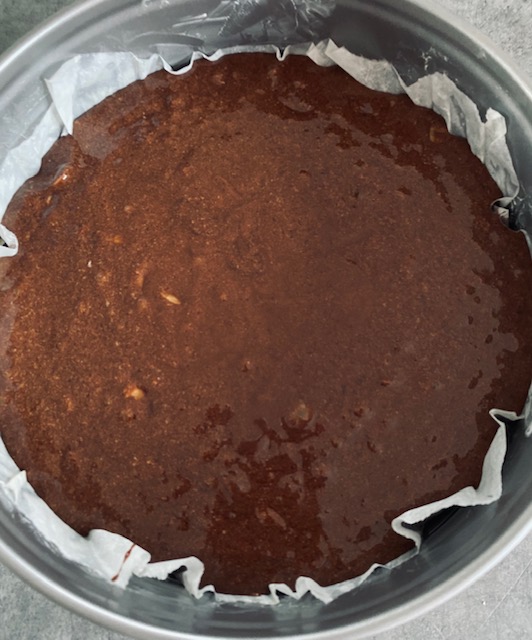 Gateau chocolat et piment avant mise au four