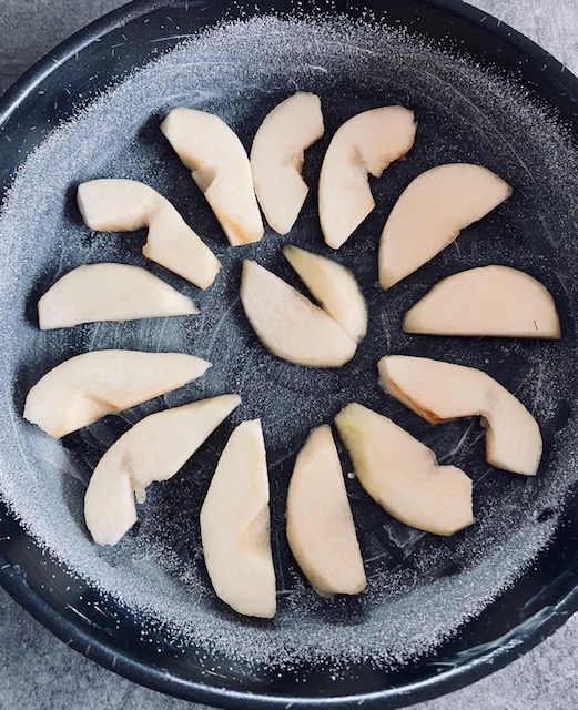 Poires dans le fond du moule