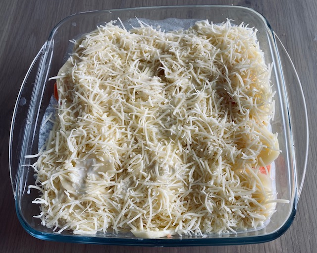 Gratin prêt pour aller au four