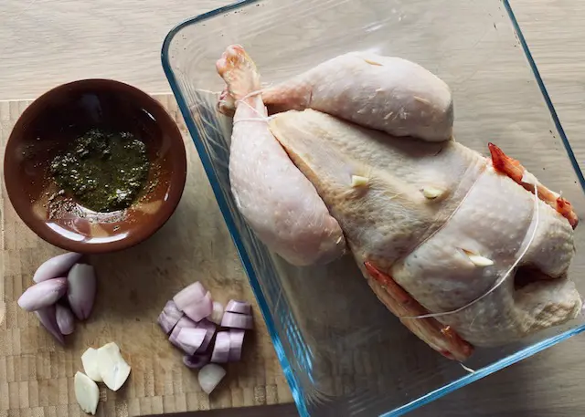 Poulet aillé et préparation pour assaisonnement