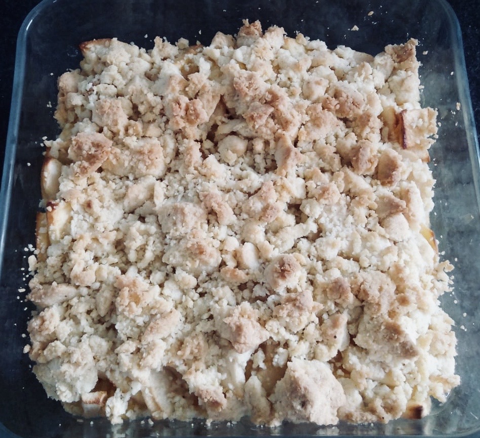 Crumble sorti du four