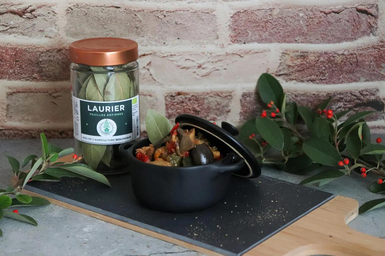 Sauté de poulet - légumes et Laurier Bio