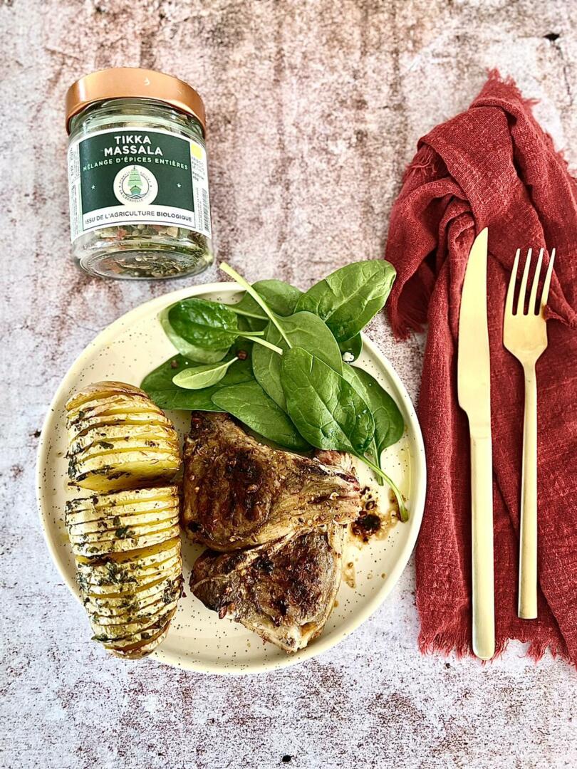 Côtelettes d'agneau au mélange Tikka Massala