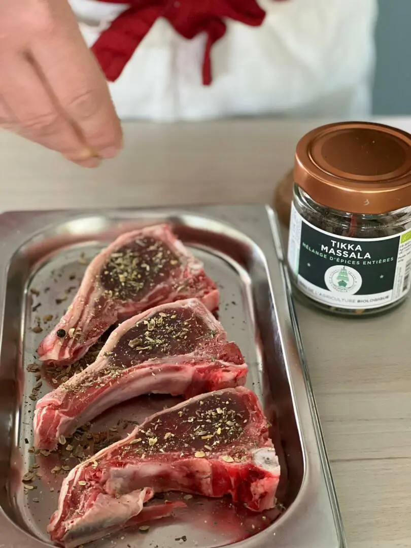 Agneau saupoudré de tikka massala